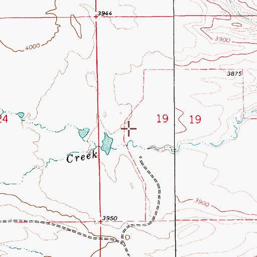 Topographic Map of Knerville Post Office (historical), MT