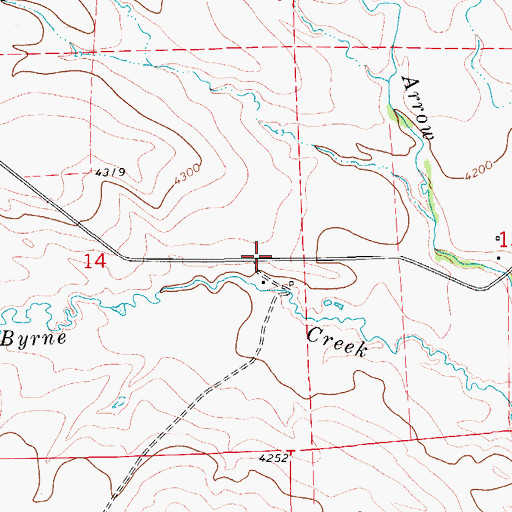 Topographic Map of Arrow Post Office (historical), MT