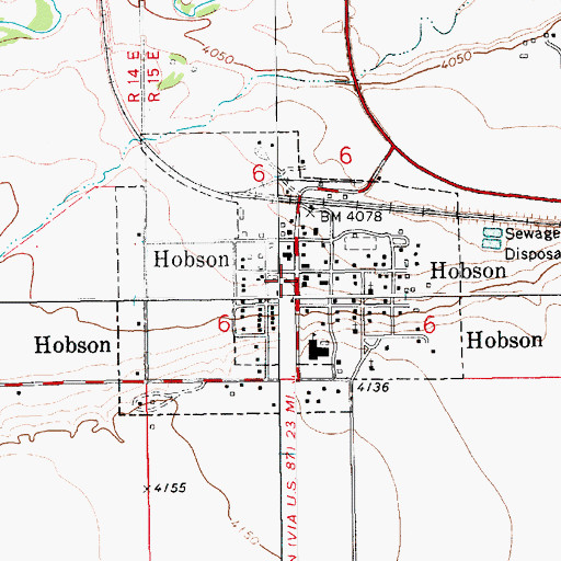 Topographic Map of Saint Johns Lutheran Church (historical), MT