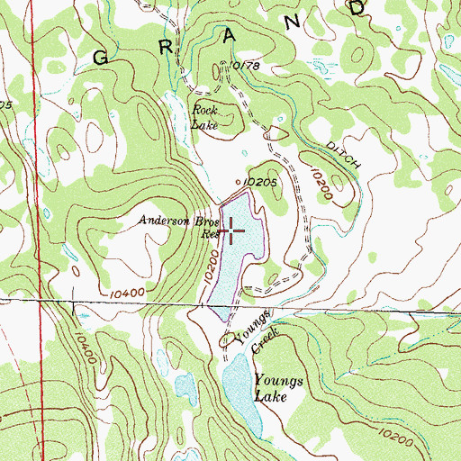 Topographic Map of Anderson Brothers Reservoir, CO