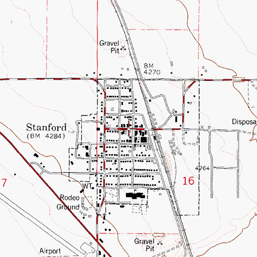 Topographic Map of General Mills Incoporated Elevator, MT