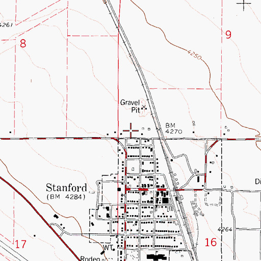 Topographic Map of Hall Trailer Court, MT