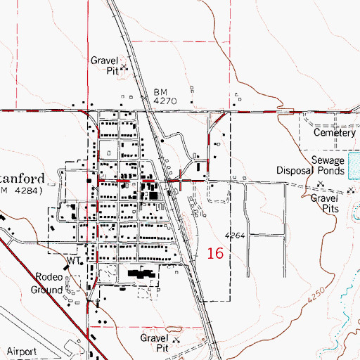 Topographic Map of Edith Nelson Trailer Court, MT