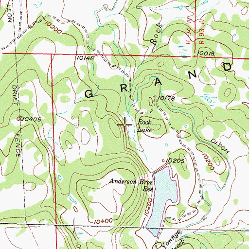 Topographic Map of Rock Lake, CO