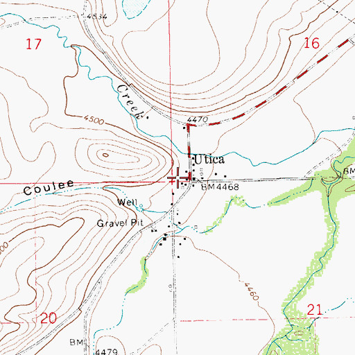 Topographic Map of Utica Museum, MT