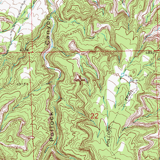 Topographic Map of Rock Creek, CO