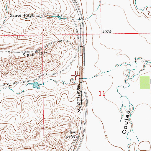 Topographic Map of Mendon (historical), MT