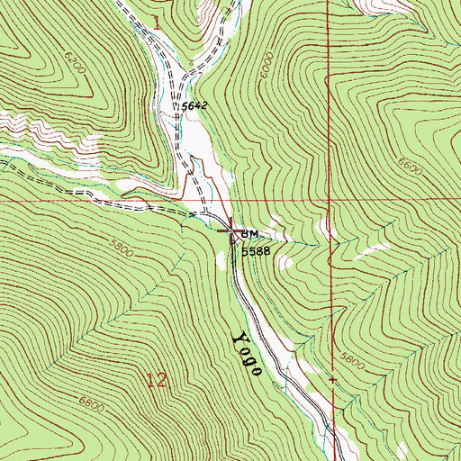 Topographic Map of Cameron (historical), MT
