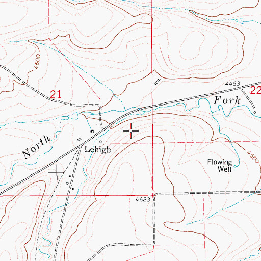 Topographic Map of Pleasant Valley Cemetery, MT