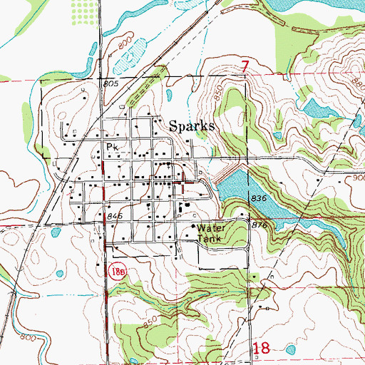 Topographic Map of Quapaw Creek Site 1 Reservoir, OK