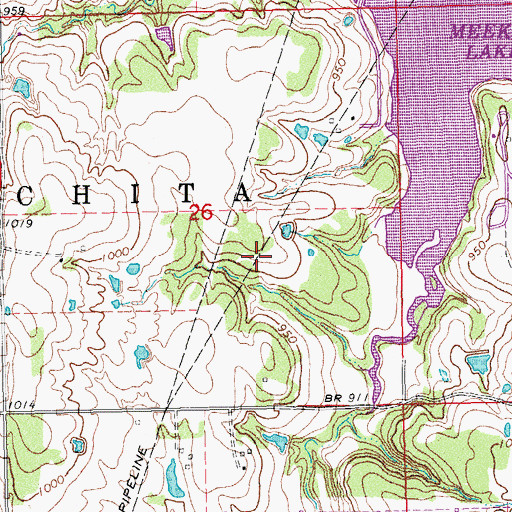 Topographic Map of Quapaw Creek Site 15 Reservoir, OK