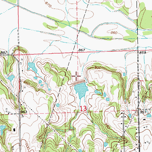 Topographic Map of Quapaw Creek Site 16 Dam, OK