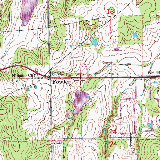 Topographic Map of Quapaw Creek Site 24 Dam, OK