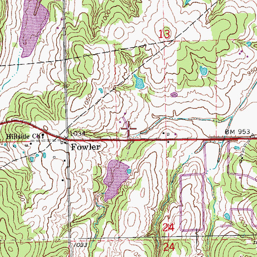Topographic Map of Quapaw Creek Site 24 Reservoir, OK