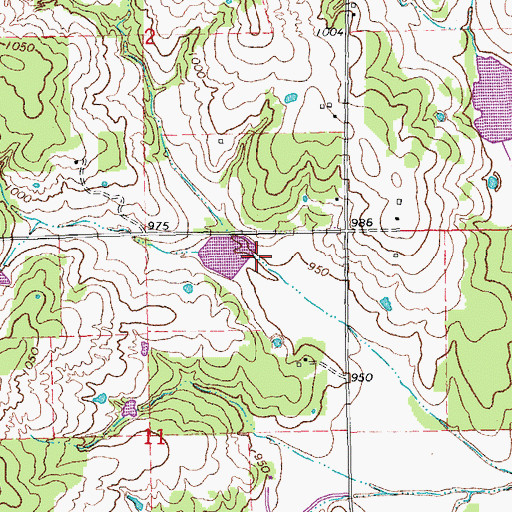 Topographic Map of Quapaw Creek Site 27 Dam, OK