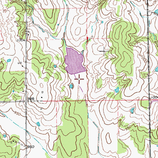 Topographic Map of Quapaw Creek Site 28 Dam, OK