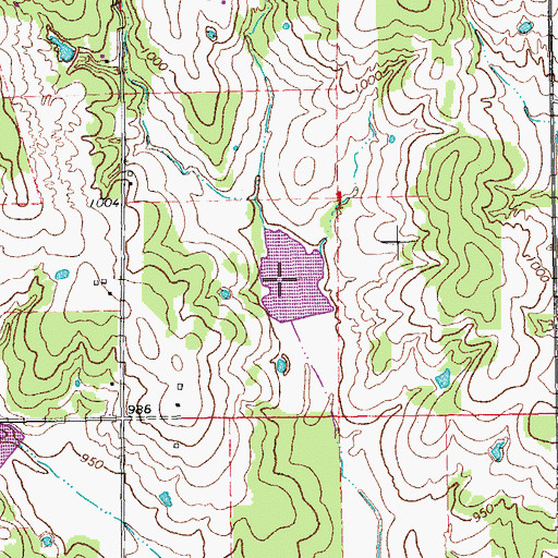Topographic Map of Quapaw Creek Site 28 Reservoir, OK