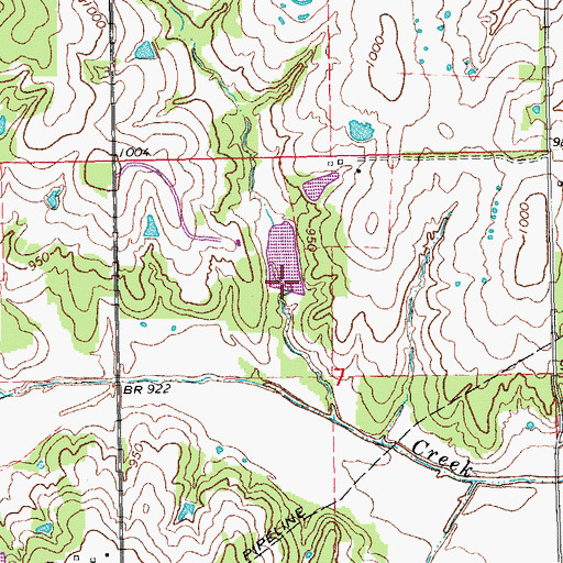 Topographic Map of Quapaw Creek Site 29 Dam, OK