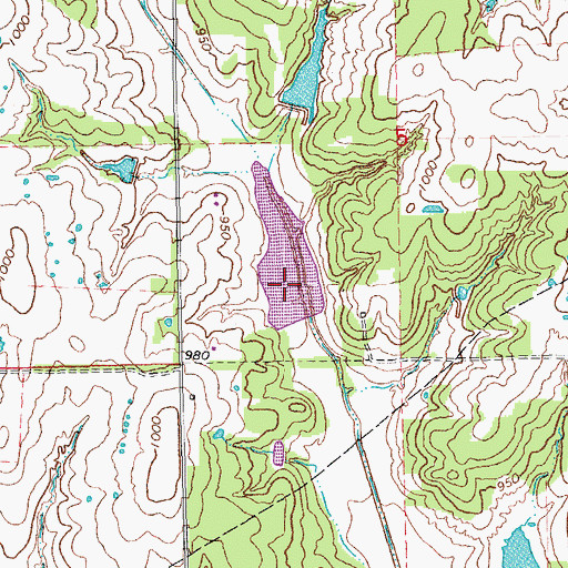 Topographic Map of Quapaw Creek Site 30 Dam, OK