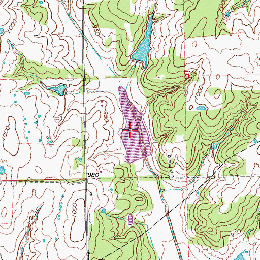 Topographic Map of Quapaw Creek Site 30 Reservoir, OK