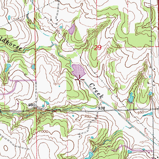 Topographic Map of Quapaw Creek Site 32 Dam, OK