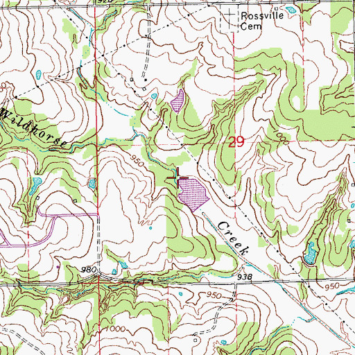 Topographic Map of Quapaw Creek Site 32 Reservoir, OK
