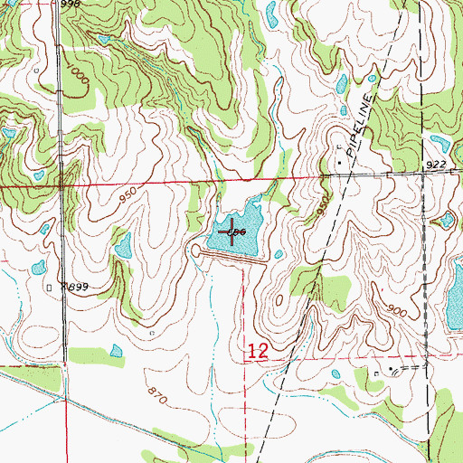 Topographic Map of Quapaw Creek Site 35 Reservoir, OK