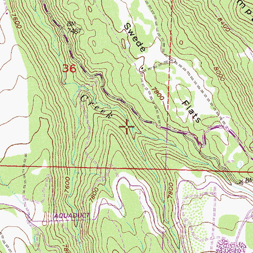 Topographic Map of Park Creek, CO