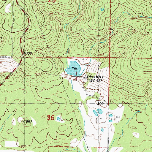 Topographic Map of Rock Creek Site 3 Dam, OK