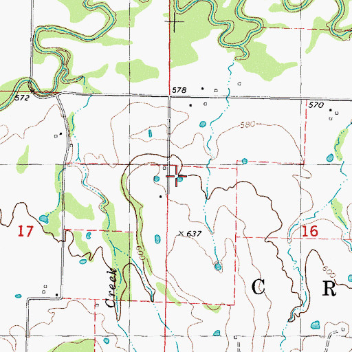 Topographic Map of Fourche Maline Creek Site 10 Reservoir, OK