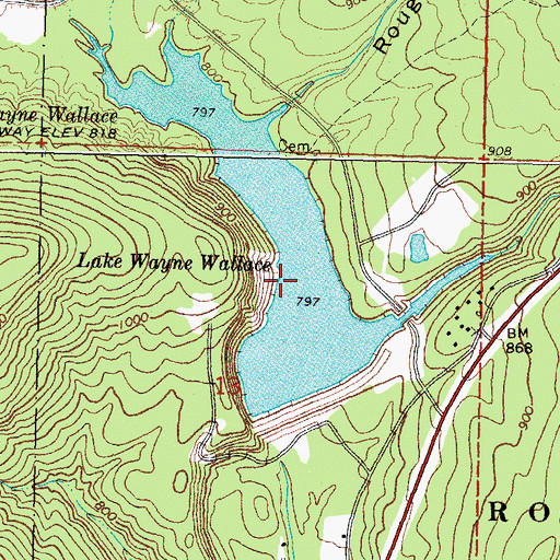 Topographic Map of Fourche Maline Creek Site 5 Reservoir, OK