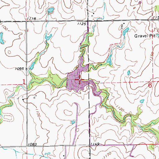 Topographic Map of Uncle John Creek Site 14 Reservoir, OK