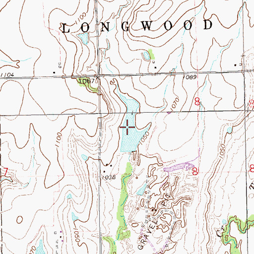 Topographic Map of Schrickram Reservoir, OK