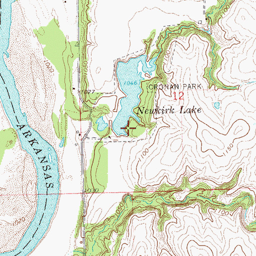 Topographic Map of Newkirk Lake Dam, OK