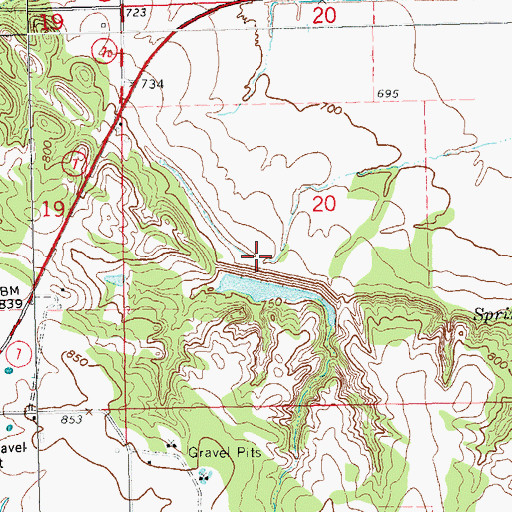 Topographic Map of Delaware Creek Site 7 Dam, OK