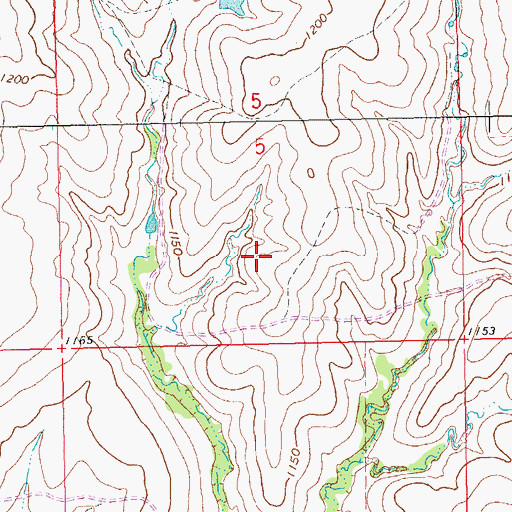 Topographic Map of Pennington Creek Site 3 Dam, OK