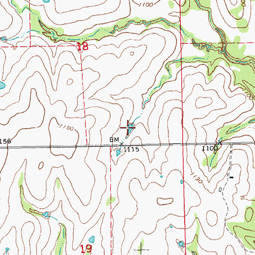 Topographic Map of Nichols Lake, OK
