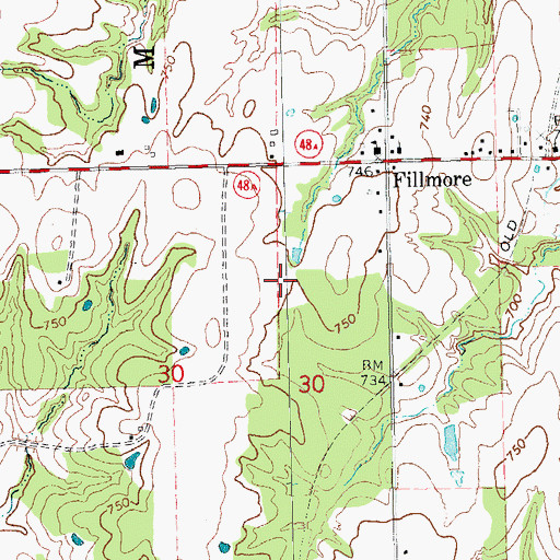 Topographic Map of Smith Lake Dam, OK