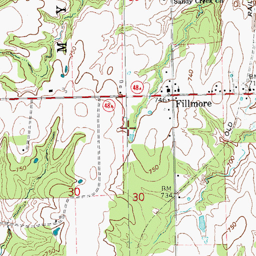 Topographic Map of Smith Lake, OK