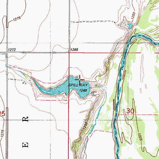 Topographic Map of Wilson 115 Dam, OK