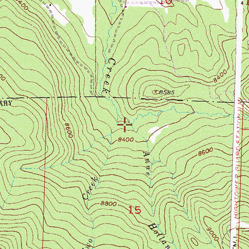 Topographic Map of Anne Holland Creek, CO