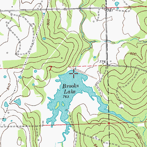 Topographic Map of Little Wewoka Creek Site 17 Reservoir, OK