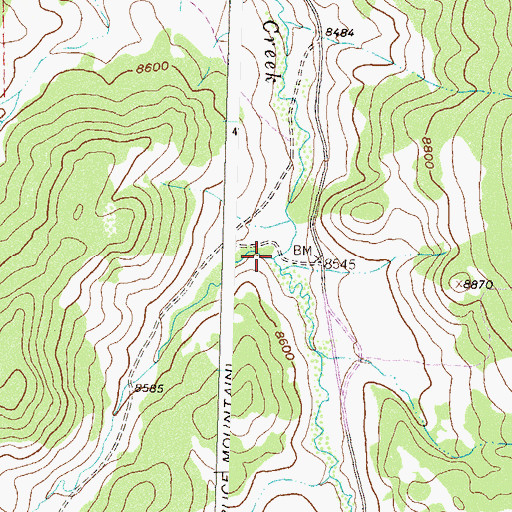 Topographic Map of Willow Creek, CO