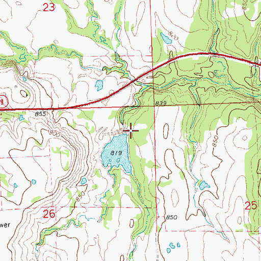 Topographic Map of Big Wewoka Creek Site 34 Dam, OK