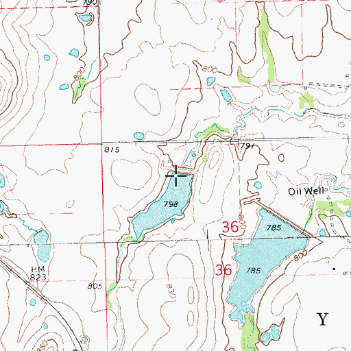 Topographic Map of Big Wewoka Creek Site 35 Reservoir, OK