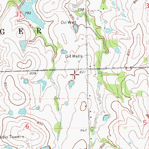 Topographic Map of Big Wewoka Creek Site 37 Dam, OK