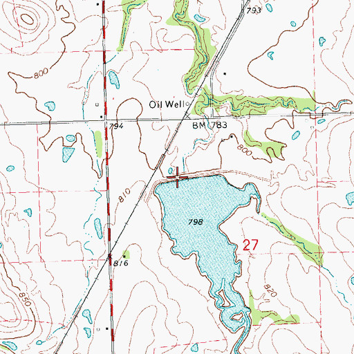 Topographic Map of Big Wewoka Creek Site 41 Dam, OK