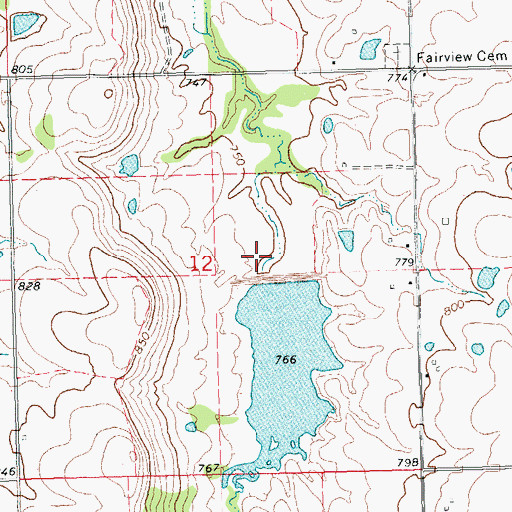 Topographic Map of Big Wewoka Creek Site 42 Dam, OK
