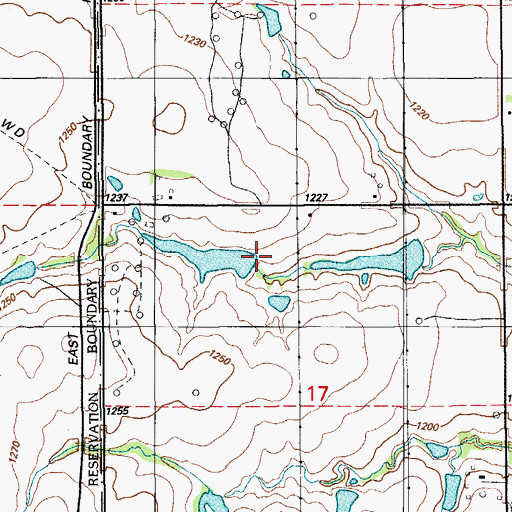 Topographic Map of Oknoname 031006 Dam, OK