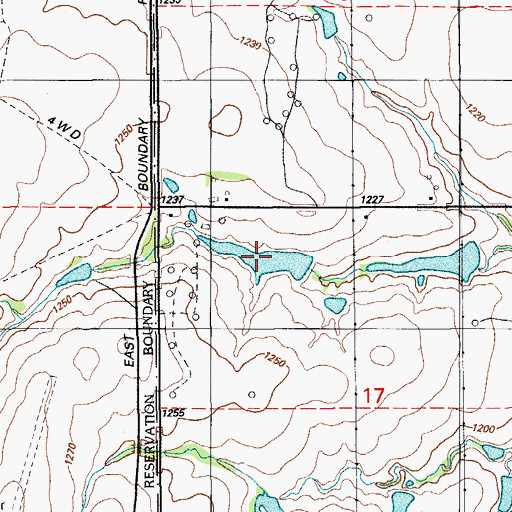 Topographic Map of Oknoname 031006 Reservoir, OK